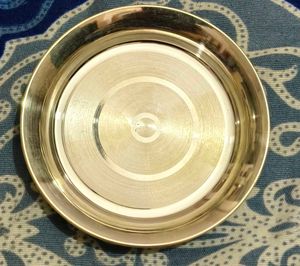 Decorative Silver Pooja Plate