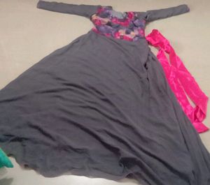 Grey Colour Full Gown