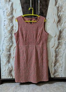 Rust colour Lace A-Line Dress❤️