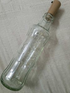 Glass bottle with fairy lights
