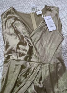 Elegant Satin Wrap Dress