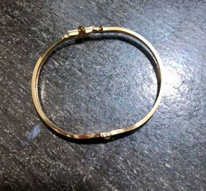 Gold Star &amp; Crystal Bangle Bracelet