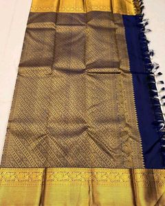 Elegant Off-White Saree with Gold Border