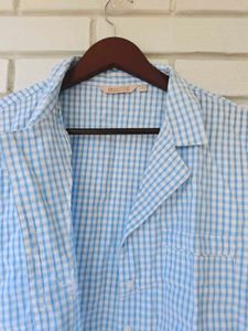 Cute Blue Gingham Pajama Set