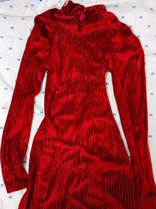 Red party wear dress
