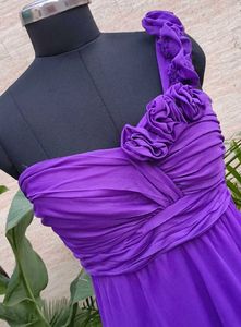 Elegant Purple One-Shoulder Dress