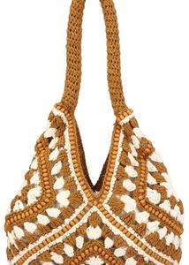 Handcrafted Crochet Tote Bag, Cotton and Jute,