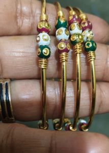 Micro Gold plated Meenakari Bangles (Set of 2)