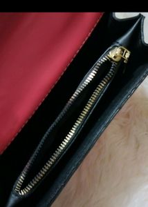 Red Croc Embossed Chain Bag