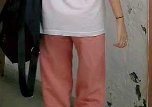 Coral Pink Relaxed Fit Pants