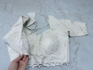 Unused off White sequins Blouse