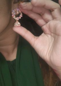 Fashion Jewelry Rose Gold Jhumka Earrings