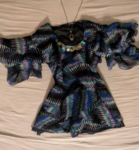 Vibrant Printed Top with embellished detail