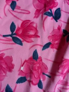 Pink Floral Print Salwar Pants
