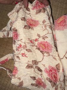 like new Floral Smocked Tiered Midi Dress
