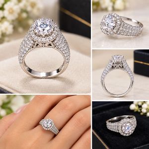 Stunning Pave Halo Ring