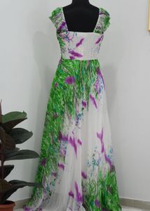 Beautiful Green Floral Maxi Dress