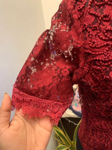 Red Lace Top