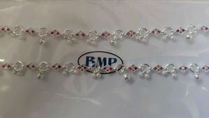 Real Silver Anklet with Bells
