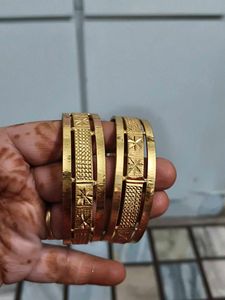 Gold Plated Bangles - Set of 2