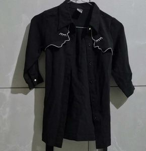 Unique Black Face Print Shirt