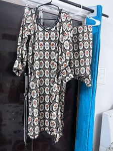 floral print kurta with salwar