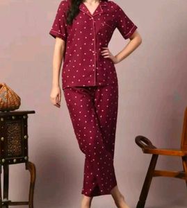 Cozy Heart Print Pajama Set