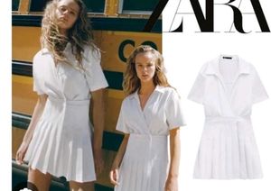 Sales final price 🔥 Zara White Pleated Tennis Dre