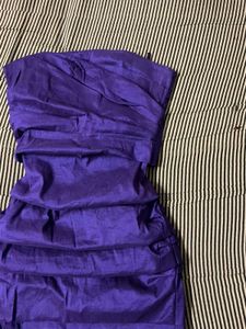 Purple Strapless Mini Dress