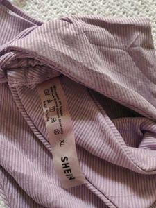 SHEIN Lavender Ribbed Bikini Bottom