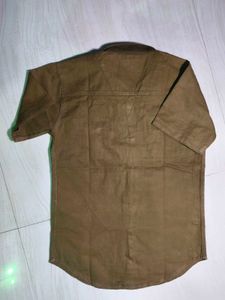 Stylish Boys Brown Short Sleeve Shirt
