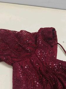 Maroon Sequined Blouse