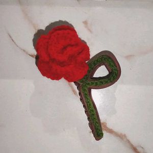 Red Rose Claw Hair Clip