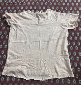 Light Pink Eyelet T-Shirt