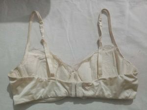 imported Satin Lace Trim Bra