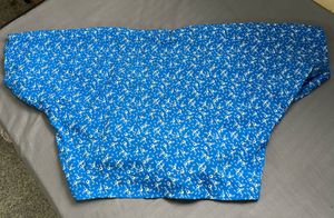 Blue Floral Tie-Front Crop Top