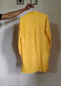 Vibrant Yellow Embroidered Kurta