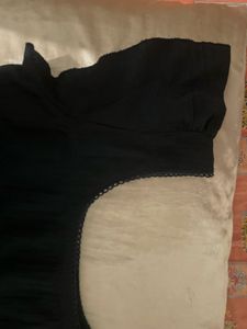2 in one with korean bow Chic Black top