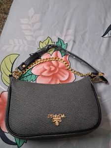 Prada Hobo Bag with Gold Chain