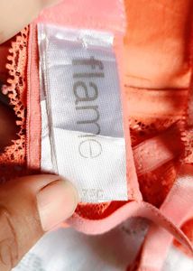 Peach Lace Bra &amp; Panty Set