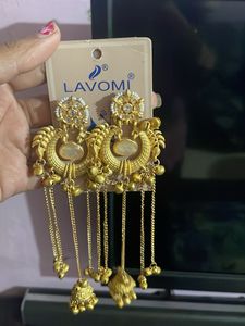 Kashmiri earrings Gold Tone Dangle Earring