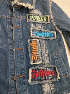 Denim Jacket. WITH PATCHES. Unisex