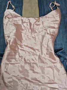 satin crowl neck cami top 🎀