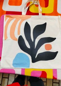 Abstract Plant Print Tote Bag