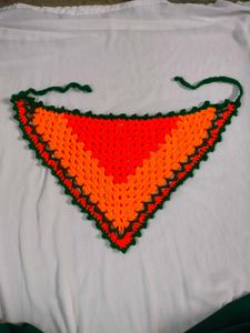 Crochet bandana or headscarf