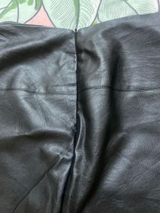 faux leather mini skirt