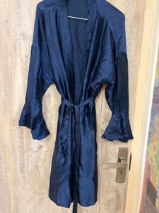 Satin Navy Robe