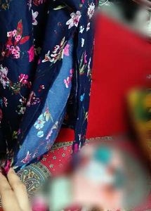 Navy Floral Print Maxi Dress