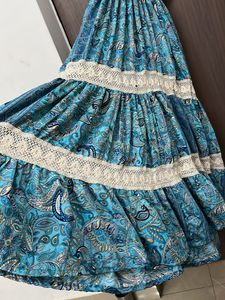 New  heavy full flare silk branded gown for M or L