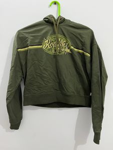 Roadster Olive Green Hooded Sweatshirt